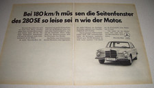 Jahr 1969 orig. Reklame Werbung Mercedes-Benz  Bei 180 km/h ....