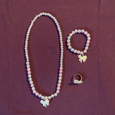 Schmuckset für Kinder, Halskette, Armkette, Ring, Einhorn