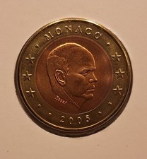 2 € Probemünze/Entwurf Monaco, Motiv: Prince Albert II aus 2005, im Klappfolder