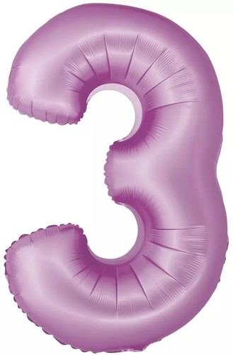 Balon foliowy cyfra 3 - foliowy.,