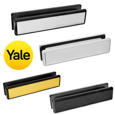 YALE TÜR BRIEFKASTEN BRIEFSCHILD - 10 & 12 ZOLL. ALLE FARBEN WEISS, CHROM ETC.