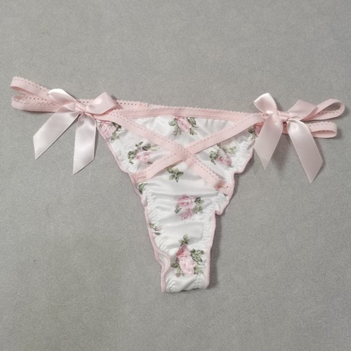 Weißer süßer satin string - süßer,