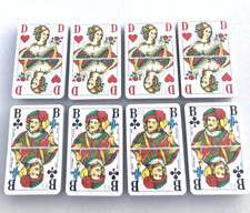 Romme 8 Stück Deck je 55 Blatt Großer Index Eckzeichen Canasta Bridge Skat