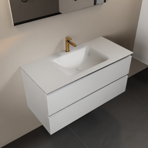 Corian waschtisch set - corian, weiß