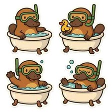 Schnabeltier Sticker Set