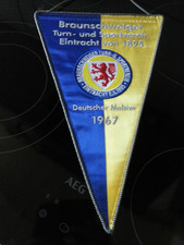Wimpel pennant Fanion Banderin Eintracht Braunschweig gestickt Fussball 22x35cm