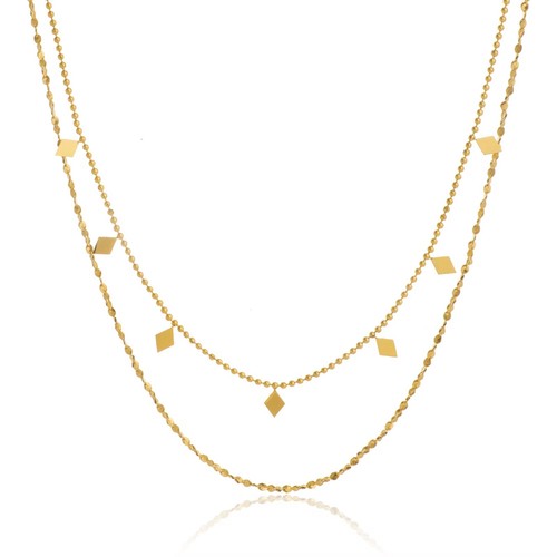 Damen kette gold 750 vergoldet - gold,
