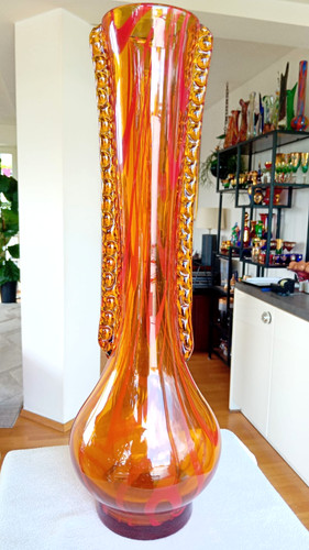 Große schwere glas vase - schwere,