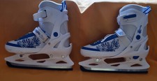 Schlittschuhe  Weiß / Blau Größe 40 / 43 mit Tasche