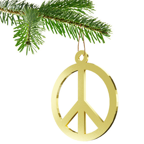 Peace zeichen christbaumkugel - zeichen,