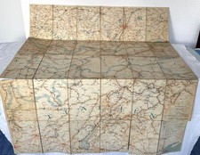 # alte Landkarte Süddeutschland Schweiz Italien auf Leinen