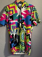 Vintage Löffler Radtrikot XS | Made in Austria | 90s Neon | Retro Cycling Jerse