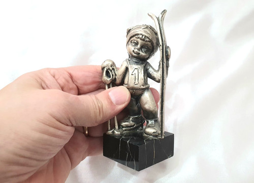 Kleine versilberte zinnfigur - kleine,