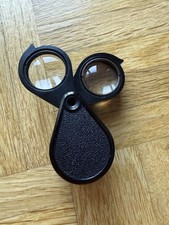 Original DDR Carl Zeiss Jena Lupe Doppel Einschlaglupe 3x+6x=9x