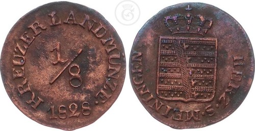Kreuzer 1828 sachsen - 1/8,