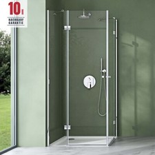 Duschkabine 90x90 80x80 Dusche Eckeinstieg Duschabtrennung ESG Glas mit NANO NEU