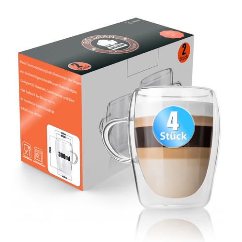 Doppelwandige latte - 4x,
