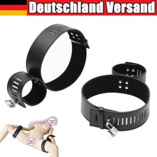 Fesseln Kunstleder Handschellen Bondage Bein-zu-Handgelenk-Manschetten Sklave SM
