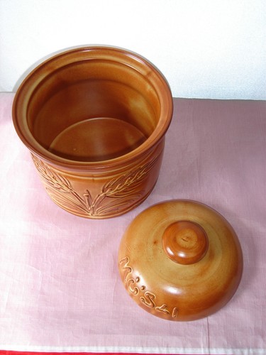 Müslitopf aus steingut mit - müslitopf,
