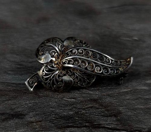 Brosche silber sterling blüte - brosche,