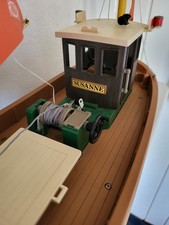 Playmobil Fischkutter  Susanne S.387 Kutter Fischerboot von 1983 mit Poster