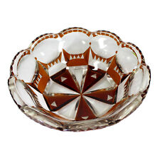 Hochwertige Schale aus farblosem Kristallglas m. Keilschliffdekor, Karl Schappel