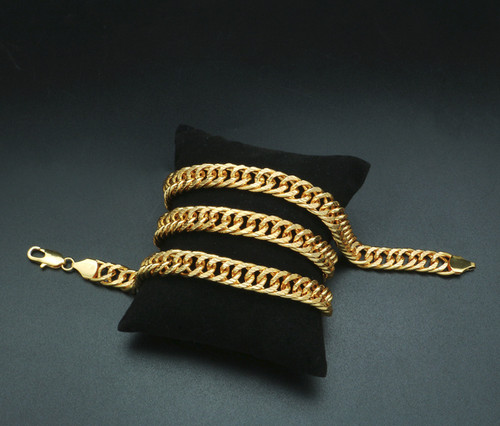 Gold kette 60cm lang - 60cm, dick