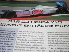Formel 1 Archiv Autos 2001 Bar