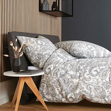 Janine Feinbiber Bettwäsche Davos 65152-08 silber taupe Paisley Orientalisch