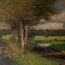 Helene Maß Landschaft Landschaftsmalerei Berliner Secession signiert Öl Leinwand