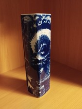 Stangenvase Heinrich Selb Porzellan kobaltblau/weiß 23 cm hoch 