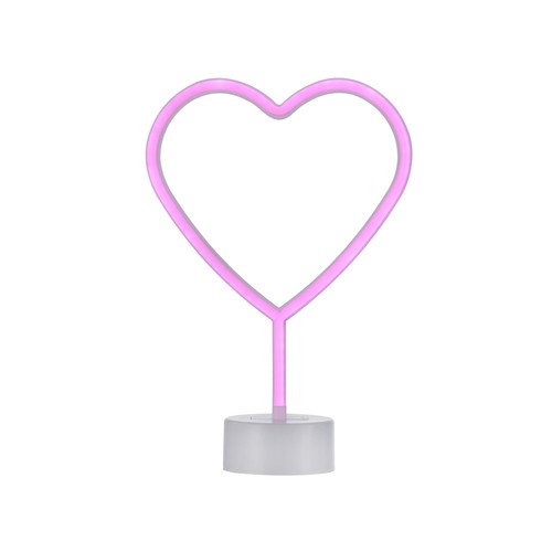 Led tischleuchte pink herz - led,
