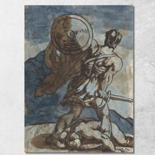 Ein Krieger Mit Schild Und