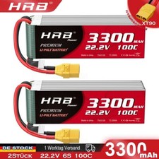 2Stück 22,2V 6S 3300mAh Lipo