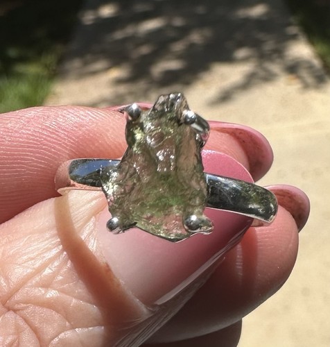 Roh moldavit ring - roh,