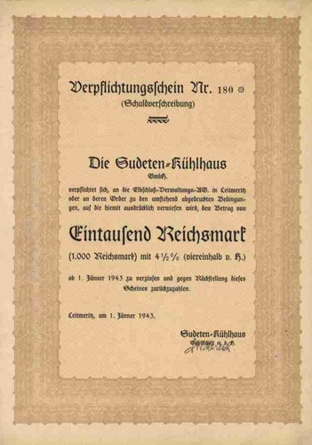 Sudeten kühlhaus gmbh 1943 - kühlhaus,