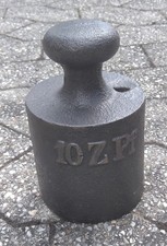 antikes Gewicht 10 Pund Gusseisen 10 Z Pf Kaufmannswaage Rundgewicht Deko