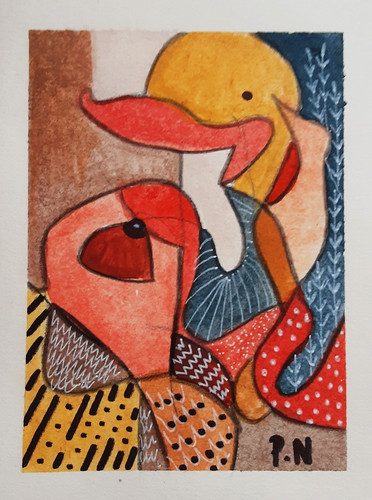 Aceo original aquarell - original,