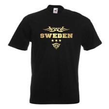 T-Shirt SCHWEDEN (Sweden) Ländershirt Fanshirt bedruckt S-5XL (WMS06-55a)