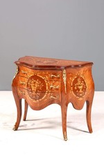 Königliche Bauchige Barock Stil Kommode Messing Louis XV Sideboard Antik Stil