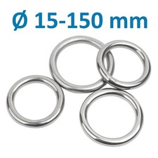 Edelstahl Rundring Metallring Ø 15 - 150 mm O-Ring 3 4 5 6 8 10 12 16 mm ﻿