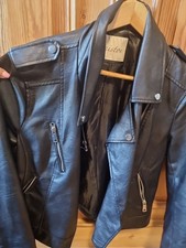 Lederimitatjacke Damen schwarz