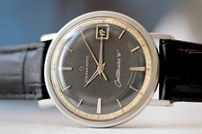 Vintage 1960s Eterna Matic Centenaire 61' Automatic Watch Black Dial / Serviced