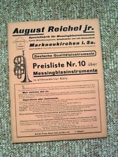 alter Verkaufskatalog Musikinstrumente Schellenbaum Lyra, Reichel Markneukirchen