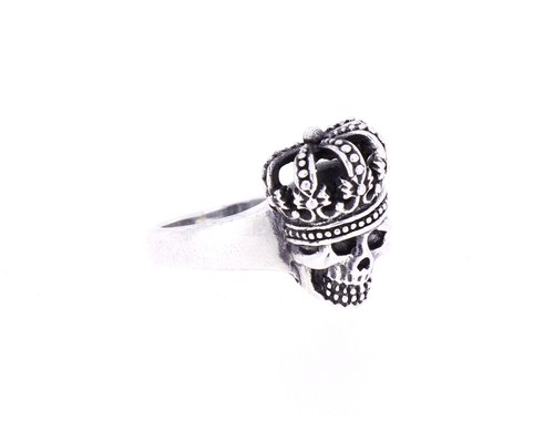 Totenkopf mit krone - totenkopf, ring