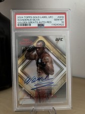 Wanderlei Silva 2024 Topps Gold UFC Auto red /25 PSA 10 POP 1
