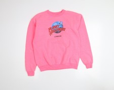 Planet Hollywood Sweatshirt rosa Rundhals Damen XL London Grafik