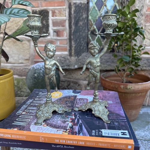 Vintage messing cherub - messing,