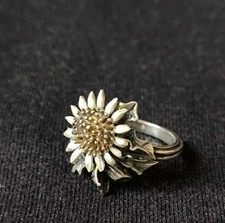 Silberring  Silberdistel  Bartel & Sohn   835 Silber Ring Gr. 50 Vintage Tracht 