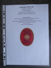 Bieretiketten, Bayern, Bamberg, Bamberger Hofbräu